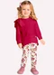 Milon - Conjunto Infantil Menina Laço Rosa - variação: Rosa
