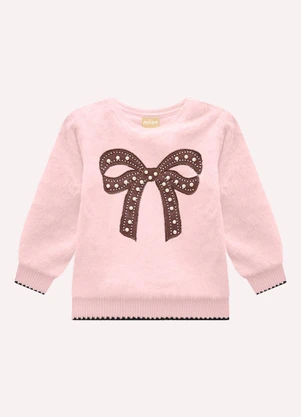 Milon - Conjunto Infantil Menina Laço Rosa - MILON