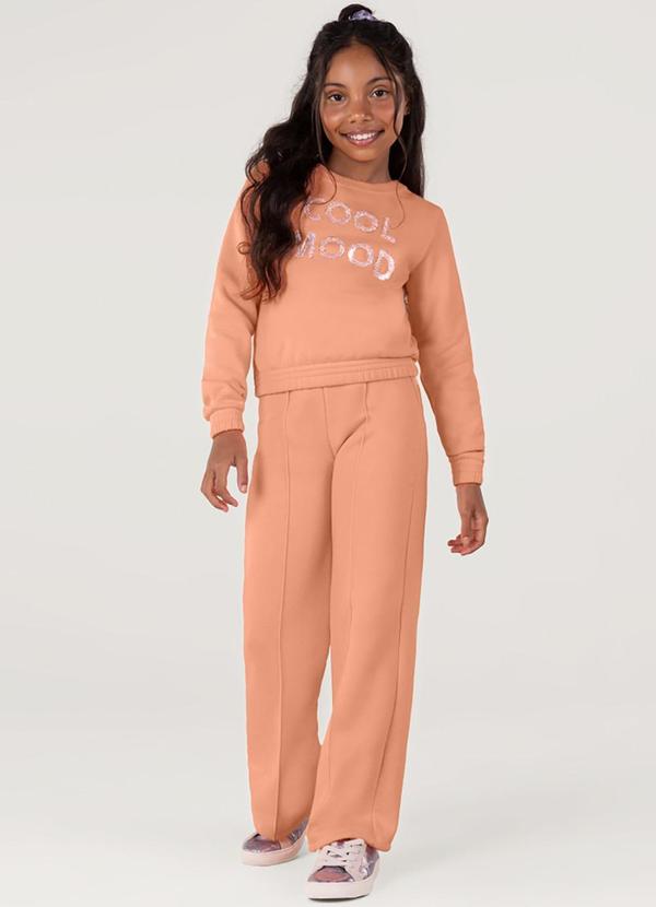 Brandili - Conjunto Infantil Menina Laranja