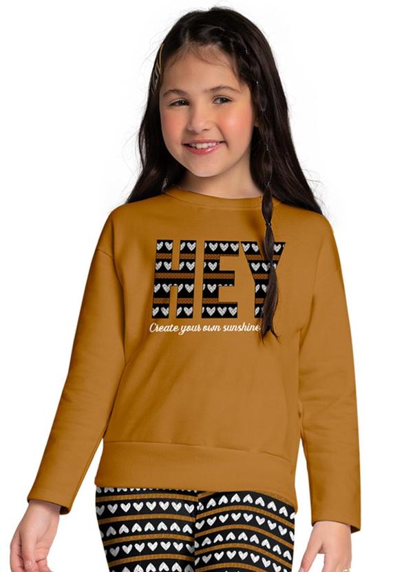 Kyly - Conjunto Infantil Menina Lettering Amarelo 2