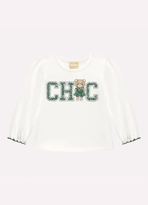 Milon - Conjunto Infantil Menina Lettering Branco - MILON