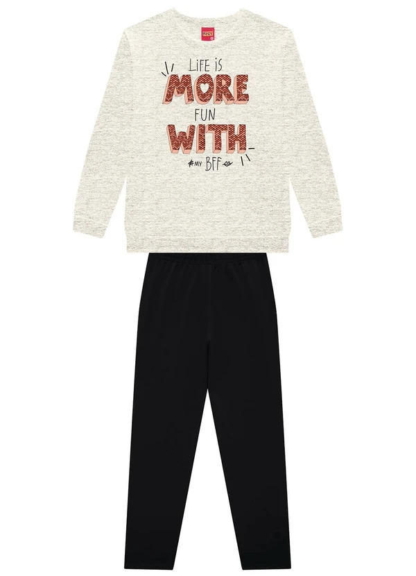 Kyly - Conjunto Infantil Menina Lettering Cinza 2