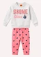 Kyly - Conjunto Infantil Menina Lettering Cinza - variação: Cinza