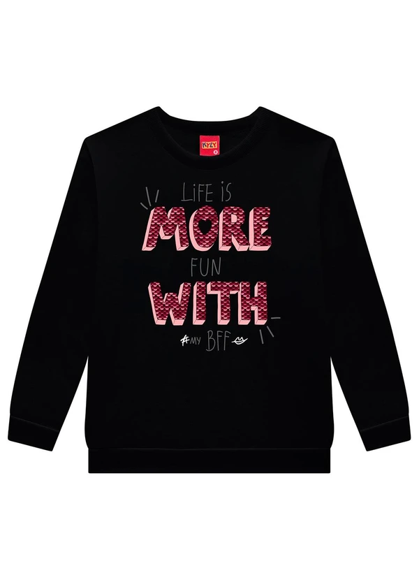 Kyly - Conjunto Infantil Menina Lettering Preto 2