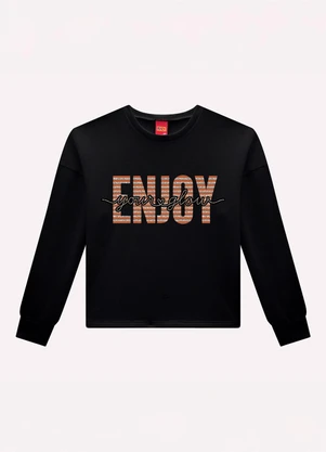 Kyly - Conjunto Infantil Menina Lettering Preto - KYLY