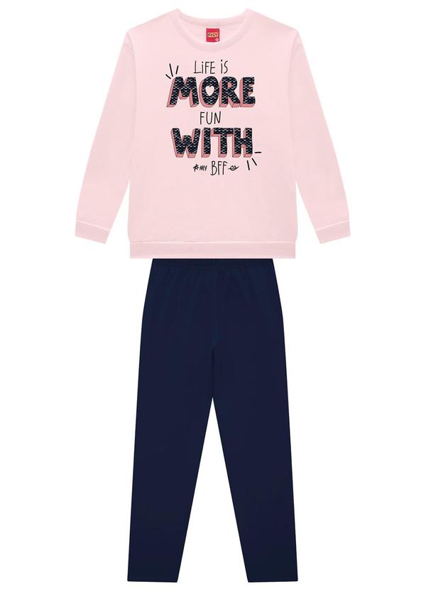 Kyly - Conjunto Infantil Menina Lettering Rosa