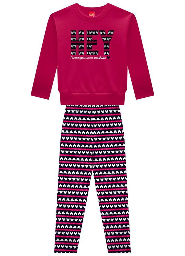 Kyly - Conjunto Infantil Menina Lettering Roxo