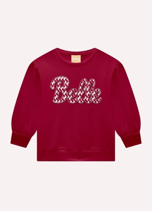Milon - Conjunto Infantil Menina Lettering Vermelho - MILON
