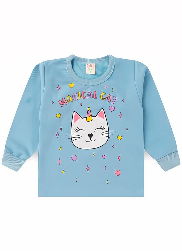Rosa Azul - Conjunto Infantil Menina Magical Cat Azul 2