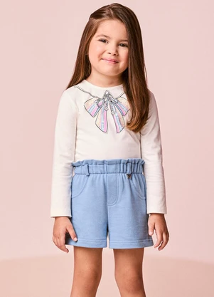 Momi - Conjunto Infantil Menina Manga Longa com Estampa - MOMI