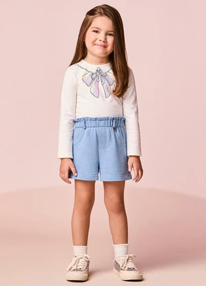 Momi - Conjunto Infantil Menina Manga Longa com Estampa - MOMI