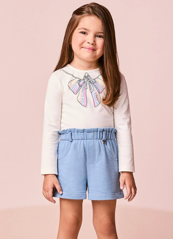 Momi - Conjunto Infantil Menina Manga Longa com Estampa