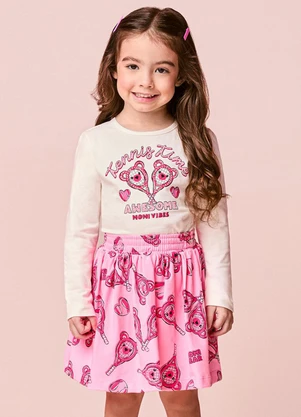 Momi - Conjunto Infantil Menina Manga Longa de Tennis - MOMI