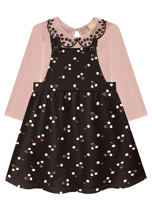 Milon - Conjunto Infantil Menina Marrom