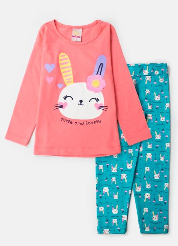 Rovi Kids - Conjunto Infantil Menina Meia Estação Laranja