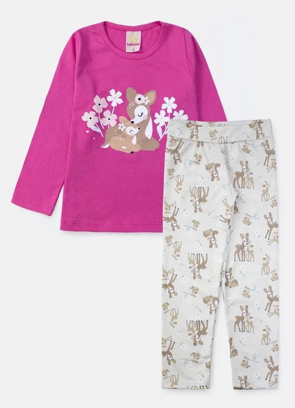 Rovi Kids - Conjunto Infantil Menina Meia Estação Rosa