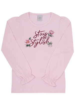 Pulla Bulla - Conjunto Infantil Menina Meia Malha Rosa - PULLA BULLA