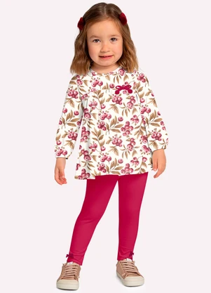 Milon - Conjunto Infantil Menina Mirtilos Off White - MILON