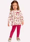 Milon - Conjunto Infantil Menina Mirtilos Rosa - variação: Off White