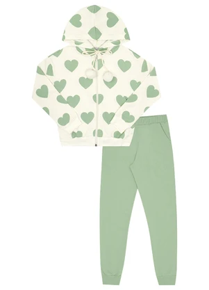 Pulla Bulla - Conjunto Infantil Menina Moletinho Bege - PULLA BULLA