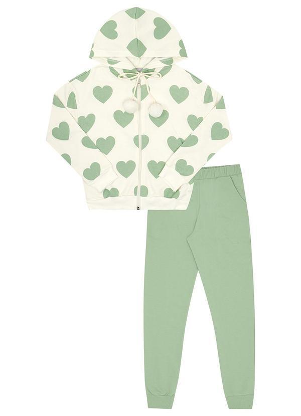Pulla Bulla - Conjunto Infantil Menina Moletinho Bege