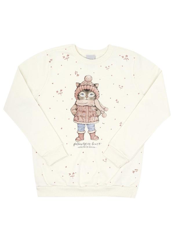 Pulla Bulla - Conjunto Infantil Menina Moletom  Bege  2