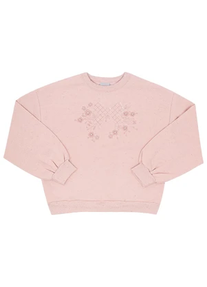 Pulla Bulla - Conjunto Infantil Menina Moletom Linho Rosa - PULLA BULLA