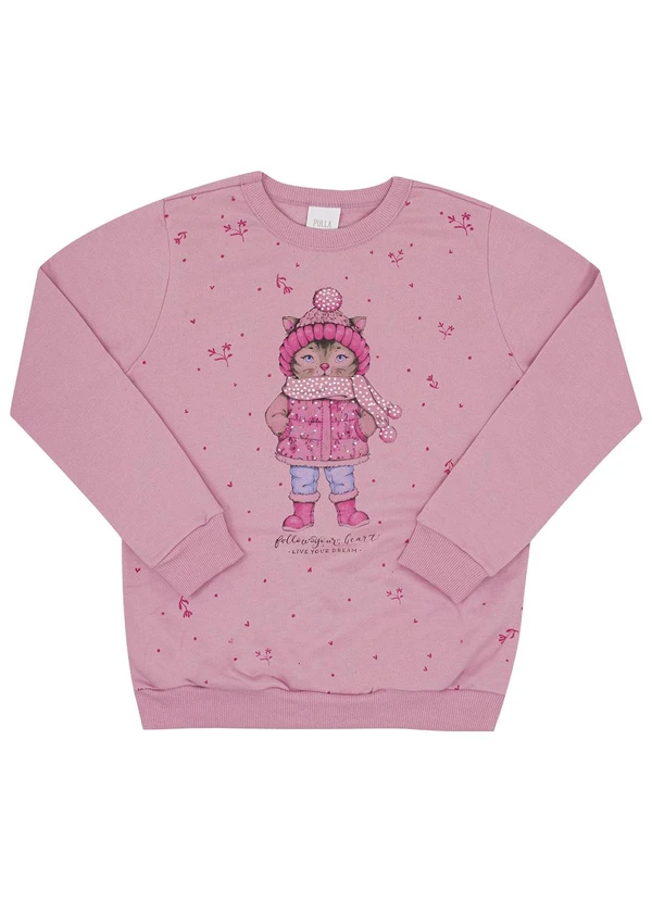 Pulla Bulla - Conjunto Infantil Menina Moletom Pink 2