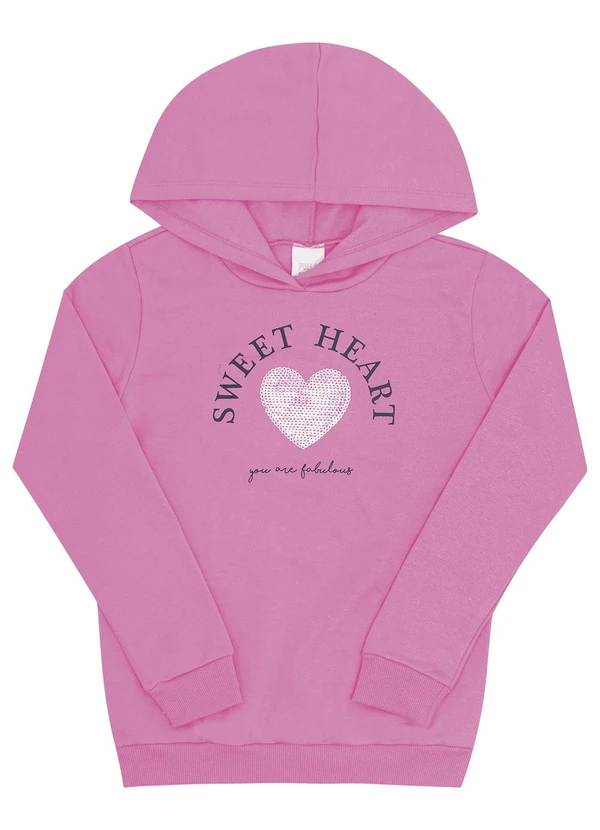 Pulla Bulla - Conjunto Infantil Menina Moletom Rosa 2