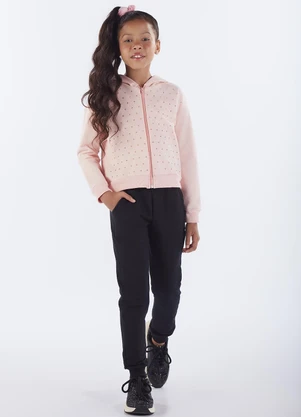 Pulla Bulla - Conjunto Infantil Menina Moletom Rosa - PULLA BULLA