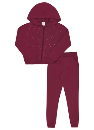 Pulla Bulla - Conjunto Infantil Menina Moletom Roxo - PULLA BULLA