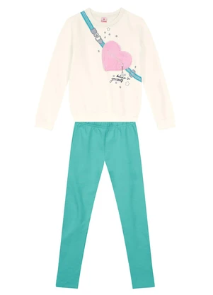 Brandili - Conjunto Infantil Menina Natural - BRANDILI