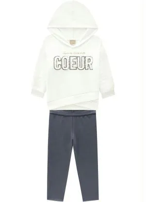 Milon - Conjunto Infantil Menina Off White - MILON