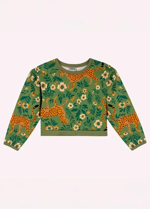 Nanai - Conjunto Infantil Menina Onças Verde - NANAI