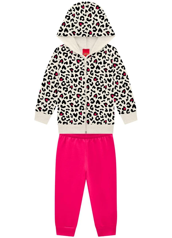 Kyly - Conjunto Infantil Menina Oncinha Cinza