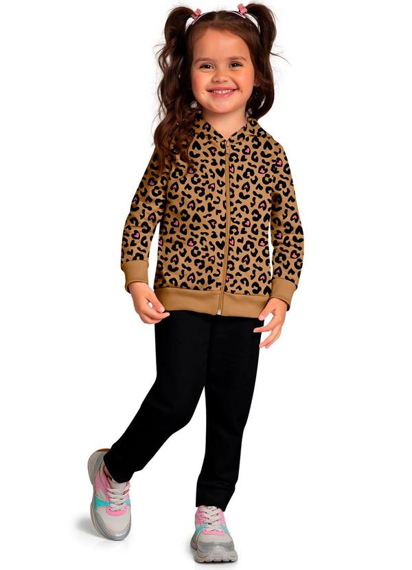 Kyly - Conjunto Infantil Menina Oncinha Marrom