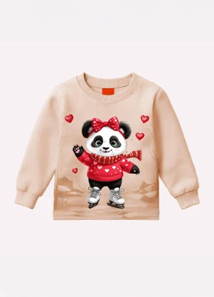 Kyly - Conjunto Infantil Menina Pandinha Bege - KYLY