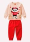 Kyly - Conjunto Infantil Menina Pandinha Bege - variação: Bege