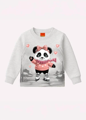 Kyly - Conjunto Infantil Menina Pandinha Cinza - KYLY