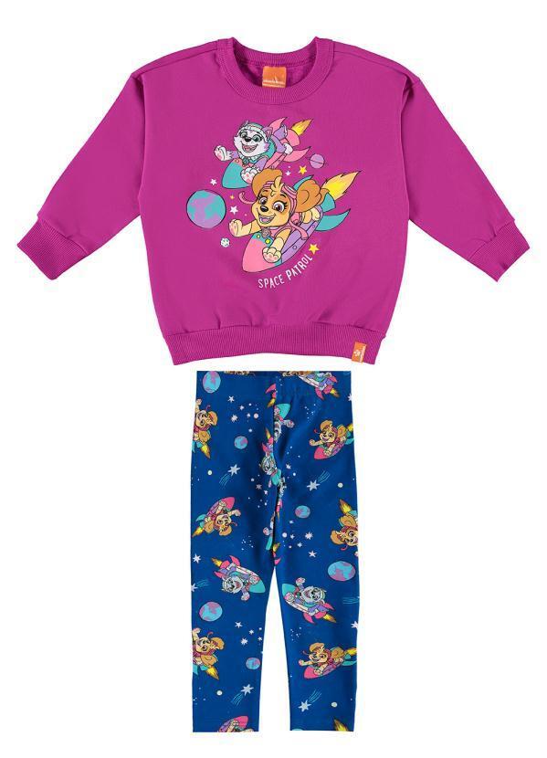 Malwee Kids - Conjunto Infantil Menina Patrulha Canina Rosa