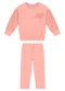 Colorittá - Conjunto Infantil Menina Pelúcia Lurex Bege - variação: Rosa