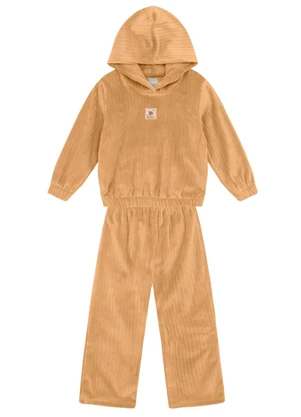 Mundi - Conjunto Infantil Menina Peluciada Marrom - MUNDI