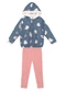 Brandili Mundi - Conjunto Infantil Menina Peluciado Natural - variação: Azul