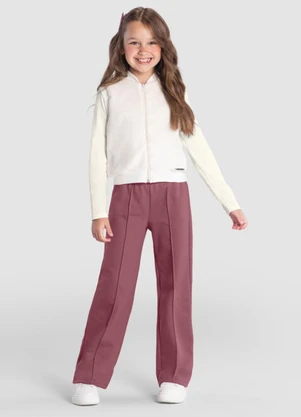 Brandili - Conjunto Infantil Menina Peluciado Bege - BRANDILI