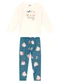 Mundi - Conjunto Infantil Menina Peluciado Rosa - variação: Natural