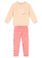Mundi - Conjunto Infantil Menina Peluciado Rosa - variação: Natural