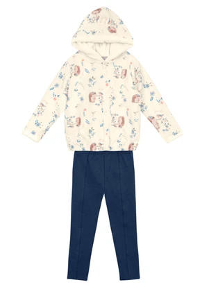 Mundi - Conjunto Infantil Menina Peluciado Natural - MUNDI
