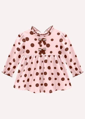 Milon - Conjunto Infantil Menina Póas Rosa - MILON