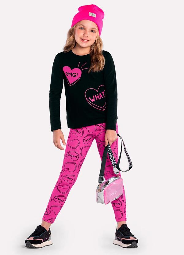 Kyly - Conjunto Infantil Menina Preto