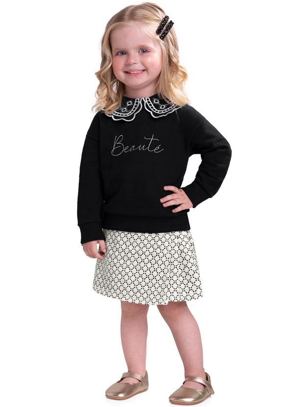 Milon - Conjunto Infantil Menina Preto